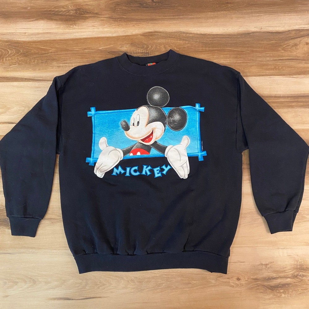 Vintage 90s Mickey Unlimited Disney Sweatshirt Adult XL USA Made X Large - Picture 1 of 12